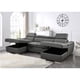 thumbnail image 1 of U Shaped Sleeper Sofa, 121 inch Overisze - 2 in 1 Pull Out Bed, Sectional Sleeper Sofa with Double Storage Chaise for Living Room Furniture, Charcoal Grey, 1 of 3