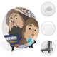 thumbnail image 4 of Efectos secundarios comunes Plato decorativo de porcelana fina (bone china), plato decorativo de cerámica para hogar, oficina, soporte de pared, platos decorativos para dormitorio - 6 pulgadas (15 cm), 4 of 6