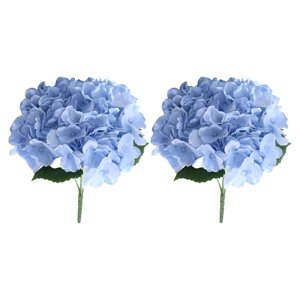 Bothyi - Ramo De Flores Con Tallos, Flor De Hortensia Para Compromiso, Boda, Fiesta, Azul, 2 Uds.