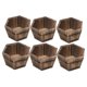 thumbnail image 2 of 6 Piezas Cubo De Madera Maceta Flor Maceta Barril Hexagonal Superior Patio Jardín Decoración, 2 of 5