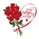 thumbnail image 3 of Etiqueta Engomada De La Ventana Del Día De San Valentín, Calcomanía Artística De Rosas Para Fiesta, Aniversario De Boda, Estilo D, 3 of 5