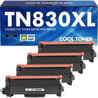 Cartucho De Tóner Cool Toner Tn830Xl Tn-830Xl Negro, Paquete De 4