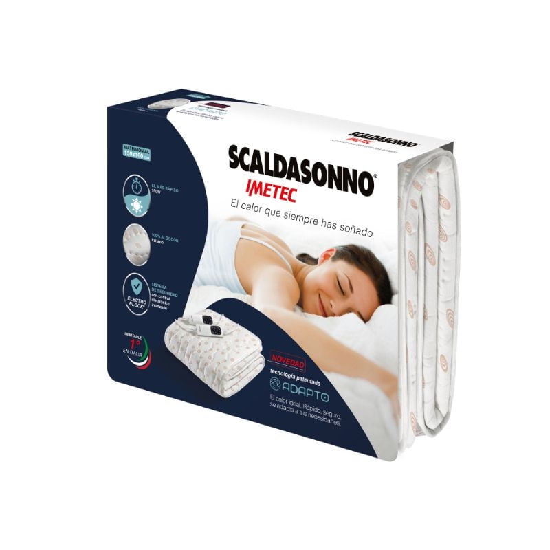 Scaldasonno - Calienta Cama Adapto Matrimonial 2 Plazas Blanco