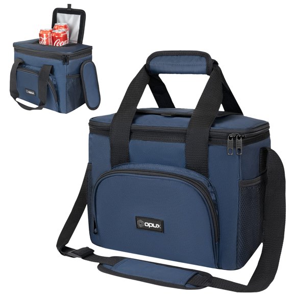 Bolsa térmica OPUX, con aislamiento suave, plegable, 18 latas