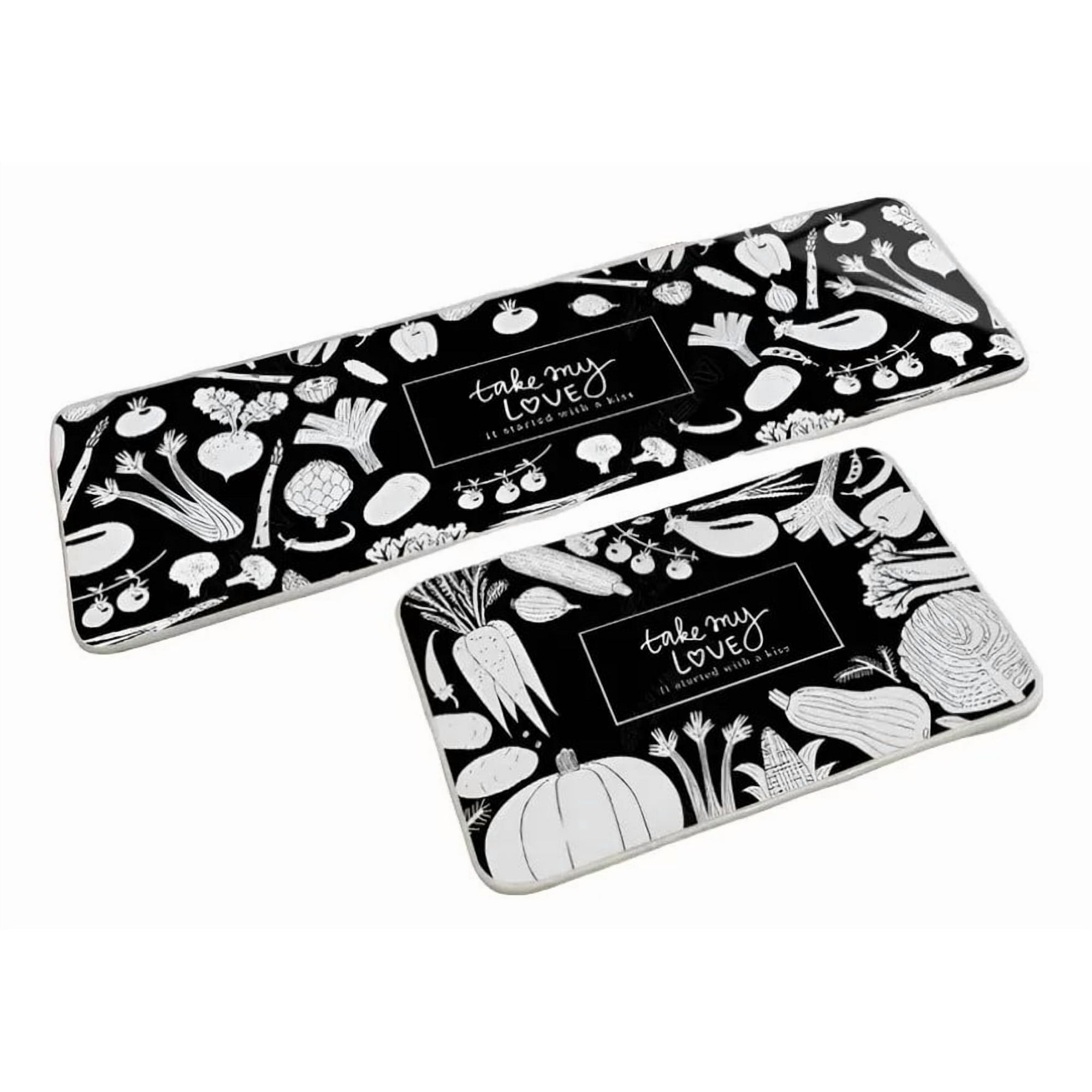 Genérica - Set 2 Alfombras De Cocina Antideslizante 120*45cm + 60*40cm Alfombra Para Cocina Piso Entrada Baño Antideslizante Juego2