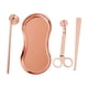 thumbnail image 1 of Accesorio Para Velas, Cortador De Mecha, Apagavelas, Multiusos, Con Bandeja De Almacenamiento, Oro Rosa, 4 Uds., 1 of 5