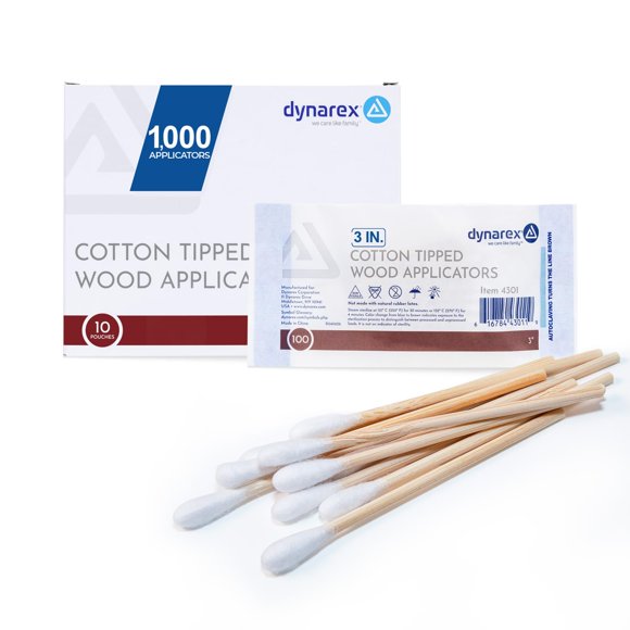 Aplicadores Dynarex de 15 cm no estériles 100 por bolsa