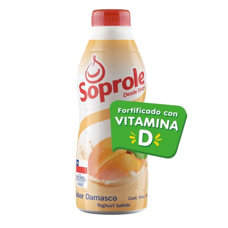 Yoghurt Batido Damasco Botella 1 L Soprole