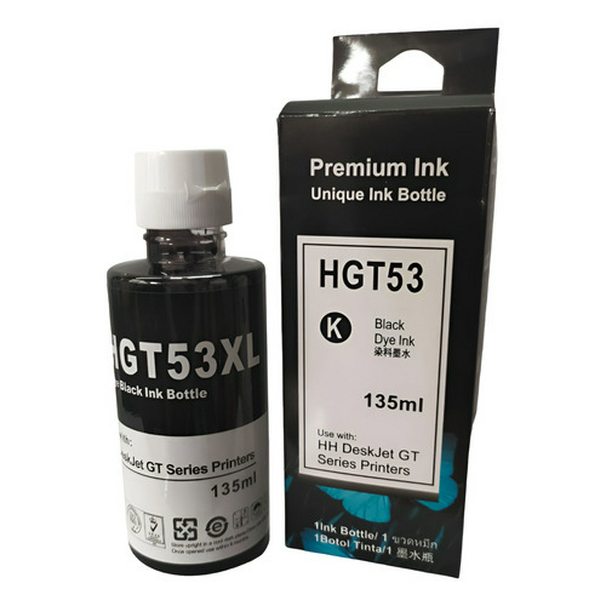 Aps - Tinta Negra Compatible Hp Gt51 Xl /gt52 Xl, Alto Rendimiento