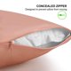 thumbnail image 3 of Funda de almohada ALASKA BEAR Natural Silk 19 Momme 600TC Queen Dusty Pink, 3 of 5