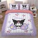 thumbnail image 1 of Kawaii Sanrio Kuromi Bedding Set,My Melody Duvet Cover Pillowcase,Cute Beauty Cartoon Animation Home Dormitory Room Decor Bed Sheets, 1 of 5
