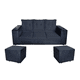 thumbnail image 1 of Sofa Julietta 2puff Negro, 1 of 3