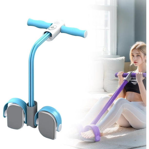 Banda resistencia pedal 6 tubos entrenamiento tensión manual abdomen cintura brazo pierna