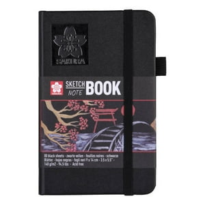 Croquera Sakura 80Hj 140Gr Negro 9X14Cm