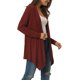 thumbnail image 4 of INSPIRE CHIC Cárdigan ligero de manga larga y frente abierto para mujer, primavera y otoño, casual, S, rojo vino, 4 of 6