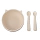 thumbnail image 1 of 3pcs Cat Design Baby Bowls With Suction + Spoon & Fork - BPA Free, Unbreakable Self-Feeding Utensils For Babies Learning To Eat - TYRY.HU, 1 of 5