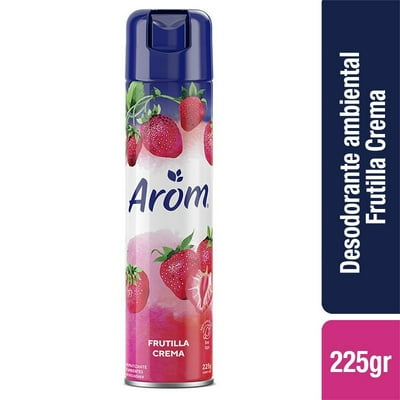 Desodorante Ambiental Aerosol Frutilla Crema Lata 225 G Arom