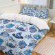 thumbnail image 3 of 3 Pieces Stitch Bedding Comforter Set Full with 2 Pillowcases for Kids Teens Girls Women Microfiber Easy Wash Light Breathable Cozy White Base Bed Sheets, 3 of 5