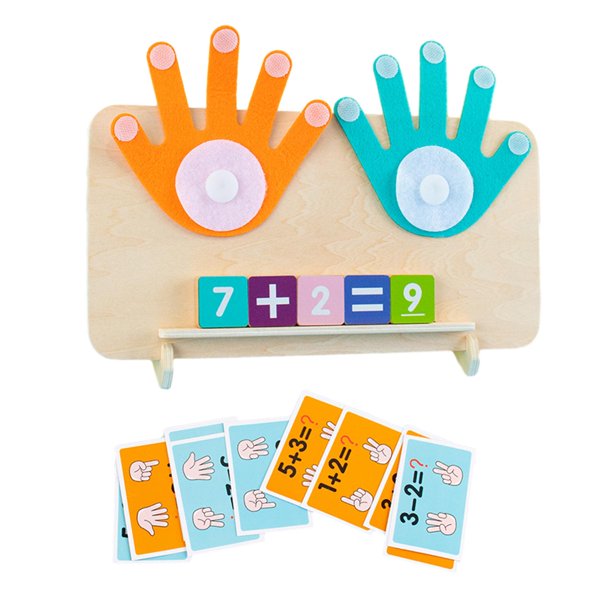 Juguete educativo de aprendizaje numérico, juguete de aprendizaje Montessori, juguete matemático para enseñar a contar los dedos para niños y niñas a