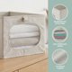 thumbnail image 5 of Cubo de Almacenamiento, Caja de Tela con Fondo para Estantes de Armario, 1 Paquete de Cesta de Almacenamiento Plegable para Organizar Ropa, Libros Gris Claro 14.2*9.8*7.9in, 5 of 6