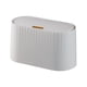 thumbnail image 1 of Caja De Almacenamiento De Basura De Escritorio Para Alimentos Para Mascotas Con Tapa Para Escritorio, Dormitorio, Oficina, Color Blanco, 1 of 3