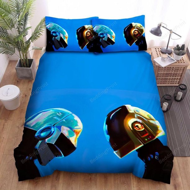 Daft Punk The Electronic Music Duo Artwork Quilt Duvet Cover Set Children 3-Piece Bedding Set
