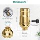 thumbnail image 3 of DiCUNO UL Listed 3-Way Lamp Socket Replacement Repair Kit, 3 of 3