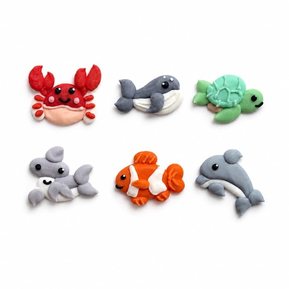 Adorno para pastel Global Sugar Art – Set de 18 piezas temática de océano