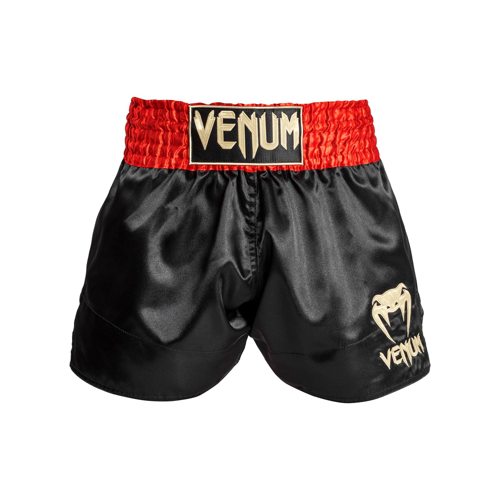 Pantalón Corto De Muay Thai Venum Classic Rojo/negro/dorado Para Entrenamiento