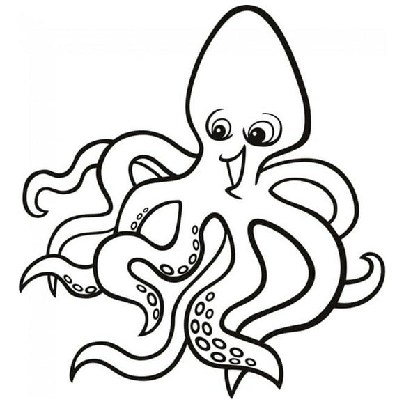 Decomural Happy Octopus Under The Sea WS-19001