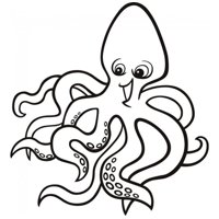 Rienda Libre Graphics - Decomural Happy Octopus Under The Sea Ws-19001