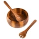 thumbnail image 2 of Juego de ensaladeras Gibson Home, madera de acacia, laurel, 3 piezas, 2 of 7