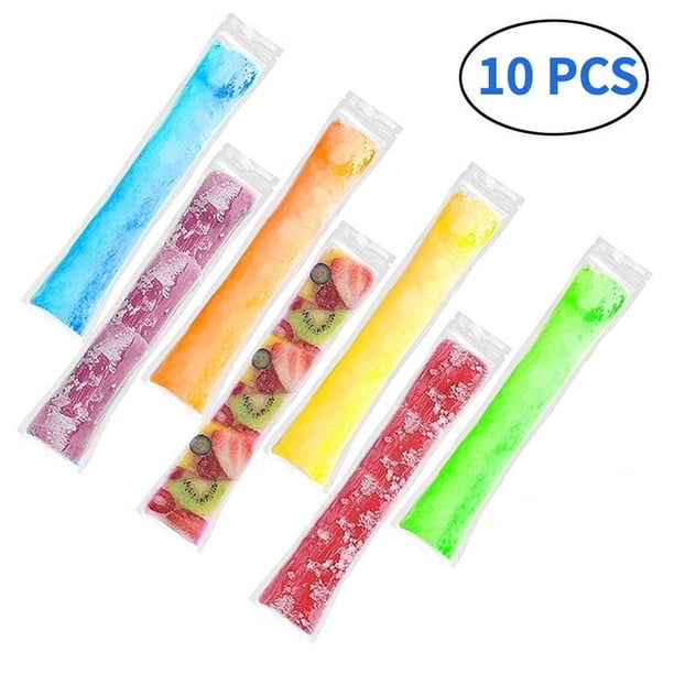 Ice Popsicle Bags, Clear Disposable Ice Pops Mold Bags With Zip, BPA Free Freezer Tubes For Snack Yogurt Sticks