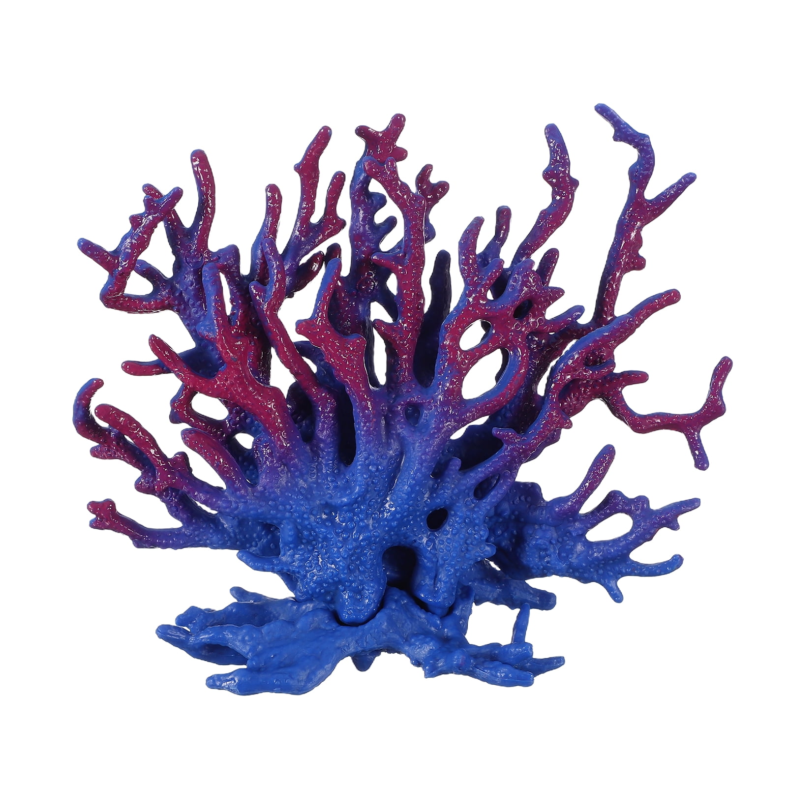 Decoración de Coral para Acuario Uxcell, Decoraciones para Peceras, Adornos de Coral para Peceras, 5.9x2.2x4.7 Pulgadas, (Azul Púrpura, 1 Pza), Destinado para Decoración de Paisajismo de Acuarios