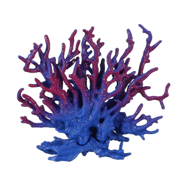 Decoración de Coral para Acuario Uxcell, Decoraciones para Peceras, Adornos de Coral para Peceras, 5.9x2.2x4.7 Pulgadas, (Azul Púrpura, 1 Pza), Destinado para Decoración de Paisajismo de Acuarios