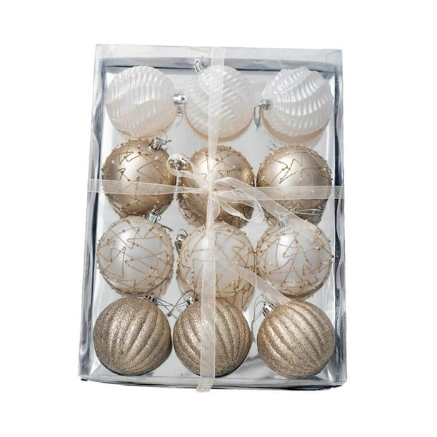 Kesote Bolas De Navidad De Oro Rosa, 24 Bolas De Navidad, Decoración Navideña, Para Fiestas Navideñas