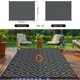thumbnail image 3 of Alfombra exterior de plástico Kalafun 274 × 366 cm Negro Gris, 3 of 7