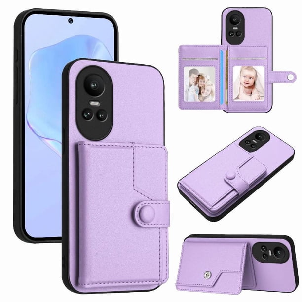 FOXDOCK Funda para OPPO Reno 10 pro con Bloqueo RFID - Diseño Elegante con Cierre de Botón