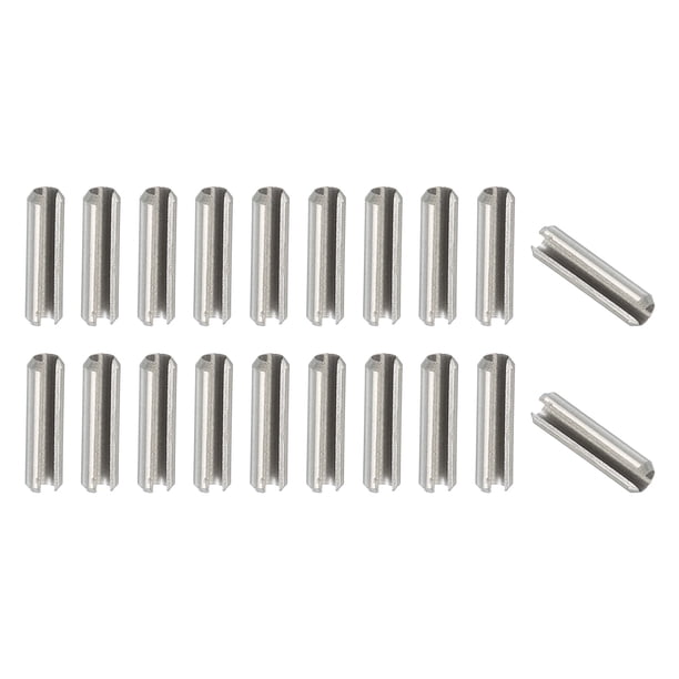 Uxcell Pasador de Resorte Ranurado de Acero Inoxidable 304 Pasadores de Rodillo Divididos Pasador de Resorte para Reparación de Mejoras del Hogar 3/16" x 3/4" 20 Piezas