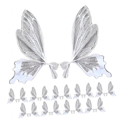 Magideal - 40X Papel De Regalo De Flores Y Mariposas, Papel De Regalo Floral, Suministros Decorativos Multiusos Para Floristería Para El Hogar, Acción De Gracias Blanco