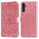 thumbnail image 5 of Funda tipo cartera FOXDOCK para Samsung Galaxy A14 5G , diseño girasol en relieve, cuero PU, cierre magnético, soporte y tarjetero, 5 of 5