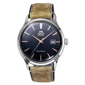 Reloj Orient Bambino Version 4 Classic Suede Leather Strap Navy Blue Dial Automatic Ra-Ac0P02L10B Ra-Ac0P02L30B Men'S Watch