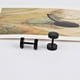 thumbnail image 5 of 1pair Dumbbell Earrings: Get Ready to Turn Heads with These Stylish Round Studs!, 5 of 5