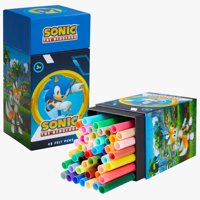 Bolígrafos Para Colorear Sonic The Hedgehog 48 Para Niños Con Tinta Lavable