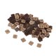 thumbnail image 1 of Botones de cáscara de coco de madera de forma cuadrada 100pcs 2 agujeros para coser artesanía, 1 of 5