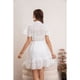 thumbnail image 3 of Vestido Corto Mujer Algodon Manga Corta Encaje Casual 0041, 3 of 3
