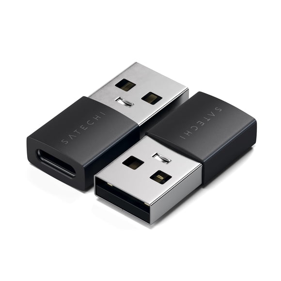 Adaptador USB Satechi USB-A a USB-C Pack de 2, negro