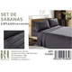 thumbnail image 1 of Set De Sabanas King Gris Oscuro 200 Hilos + 2 Funda De Almohada, 1 of 2