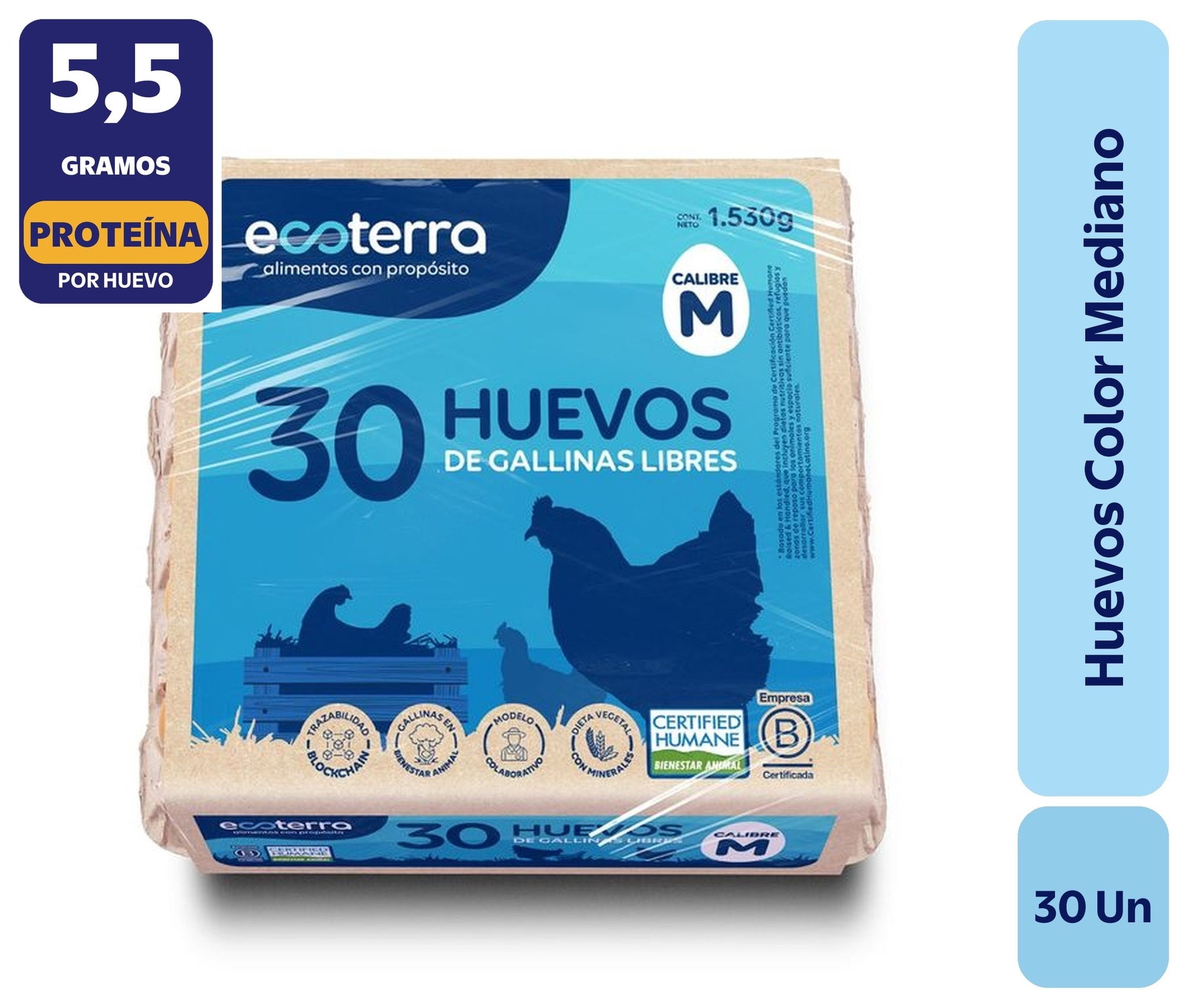 Huevos De Campo Y Gallina Libre Mediano Color 30 Un Ecoterra