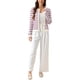 thumbnail image 2 of INSPIRE CHIC Suéter de Punto para Mujer con Botones a Rayas de Manga Larga Cárdigan Casual XL Blanco Púrpura, 2 of 5